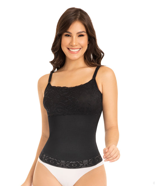 Chemisier basique à taille avec dos recouvert et bretelles réglables BL0238 par Fajas M&D®