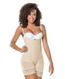 Faja corta moldeadora strapless con 4 niveles de abrochadura F0086 de Fajas M&D