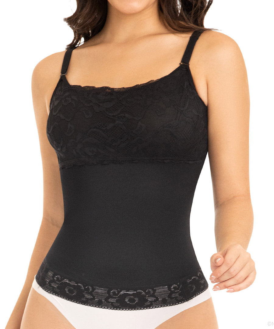 Basic waistband blouse with covered back and adjustable straps BL0238 by Fajas M&amp;D®