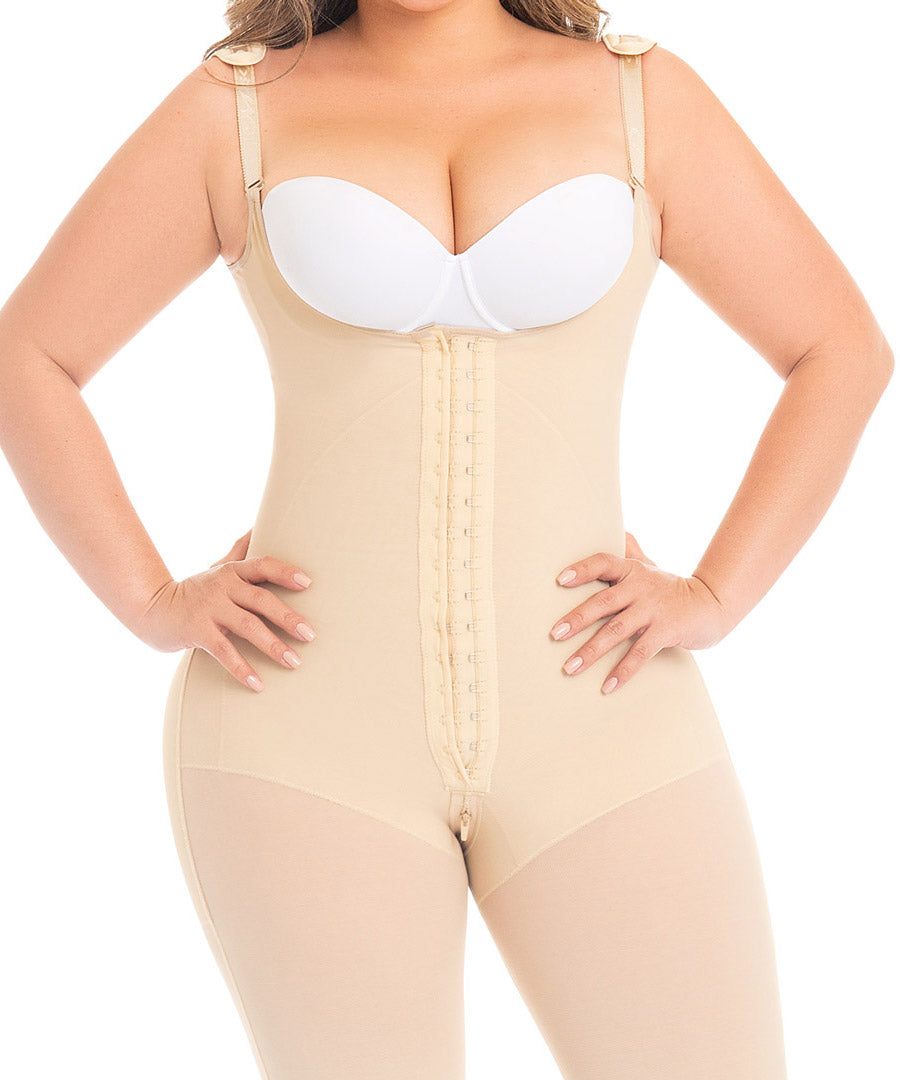 Faja larga, espalda cubierta, refuerzo en abdomen F0078 de Fajas M&D®